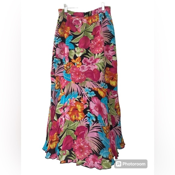 Vibrant floral skirt size 10P - Picture 1 of 11